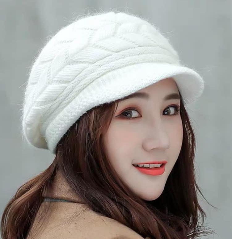 [HCM]Nón len nữ - mũ len nữ Knitted