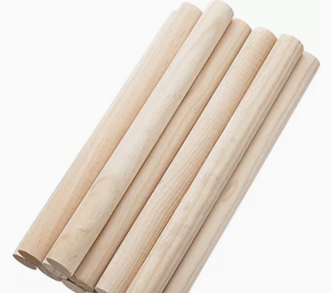 Thanh gỗ thông tròn  dài 50cm Phi 15mm