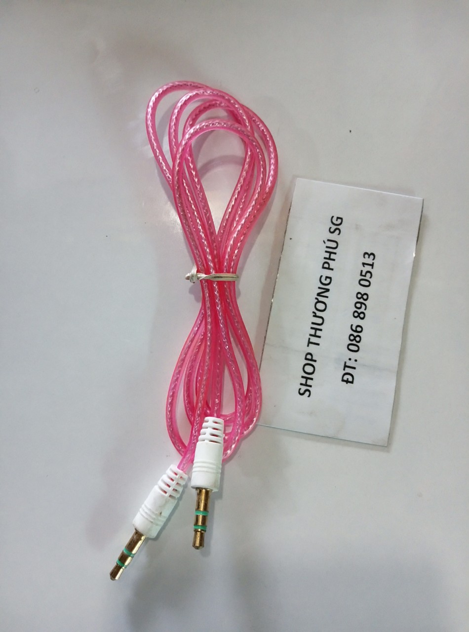 [HCM]Cáp âm thanh 2 đầu 3.5mm (3 điểm cực): Cáp dài 1M