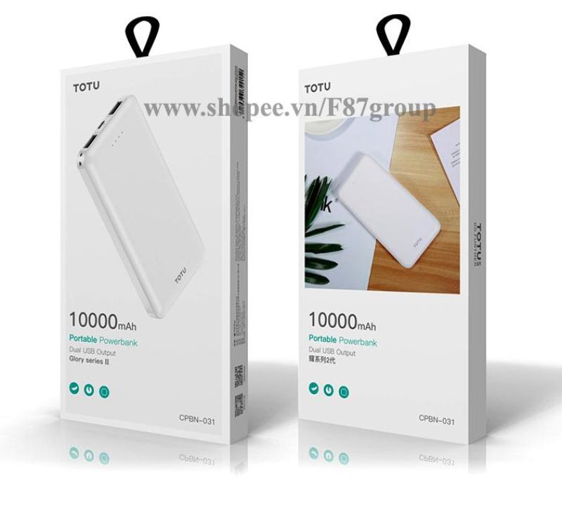 Giá Pin Sạc dự phòng 10.000mAh siêu mỏng hãng TOTU Design 2 cổng sạc USB
