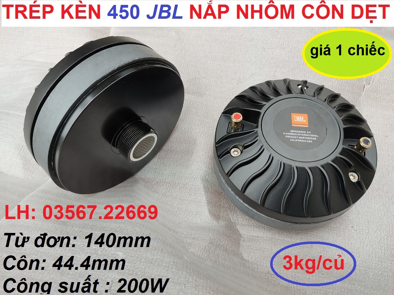 Củ kèn sân khấu - loa treble 450 jbl từ 140 côn 44.4mm nhập khẩu - giá 1 chiếc