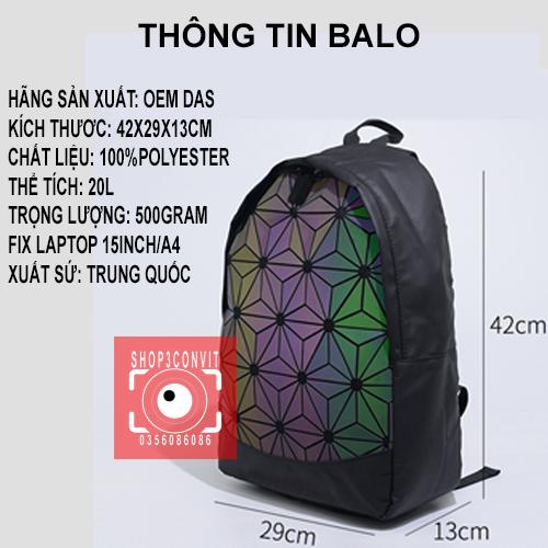 Balo laptop thời trang phản quang/phản quang Issey Miyake 3D 2018