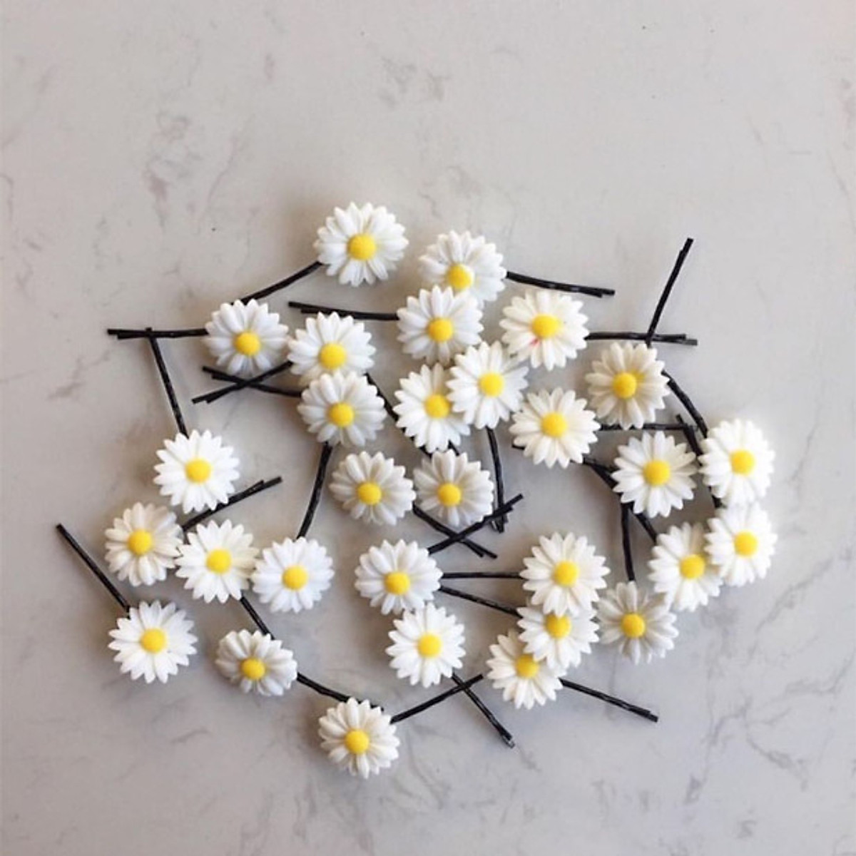 Sét 10 kẹp ghim hoa cúc KAH123 siêu đáng yêu