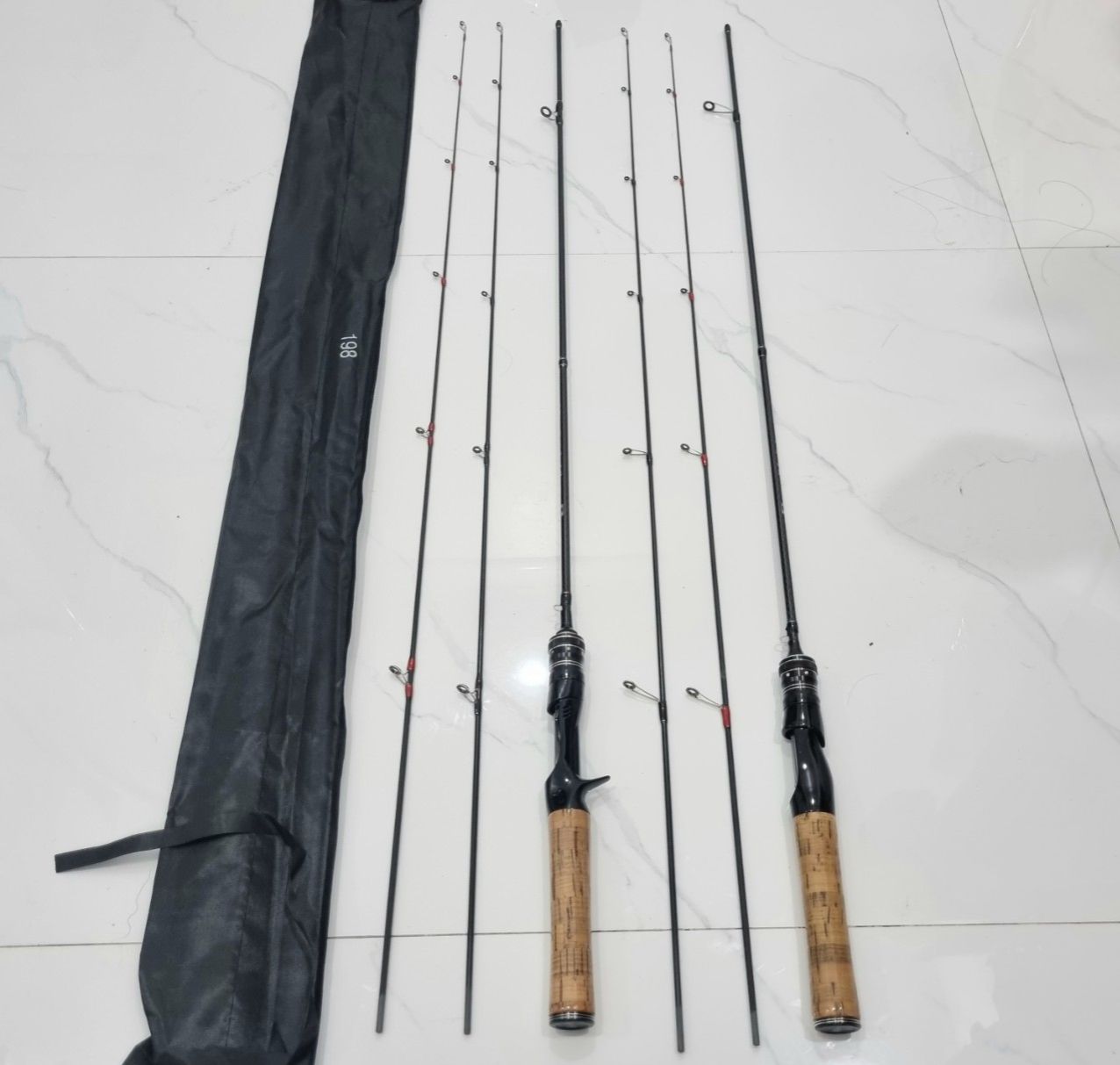 Cần lure cần câu lure ul 2 ngọn cán gỗ siêu dẻo UL+L