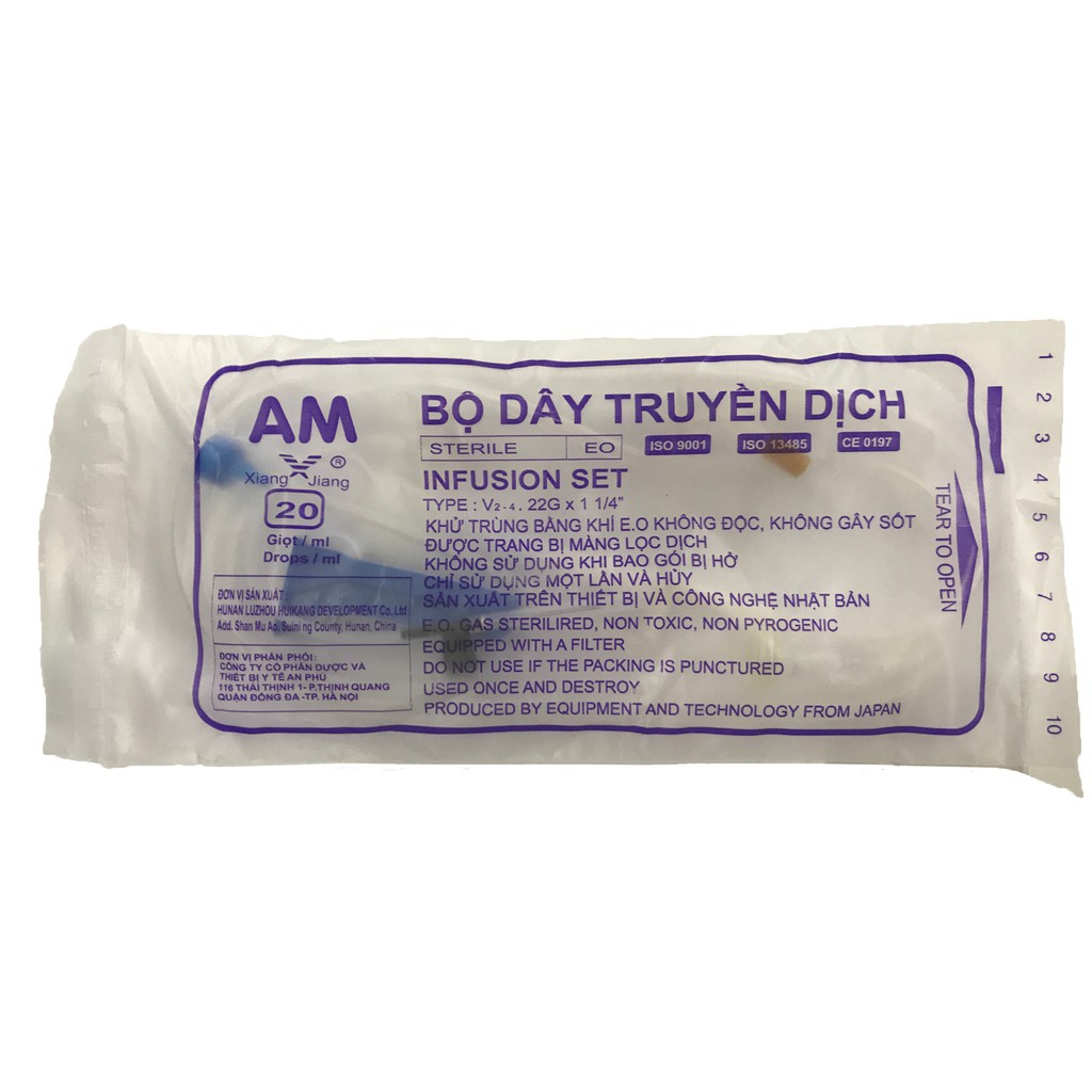 Bộ dây truyền dịch AM – Dây truyền AM khử trùng bằng E.O