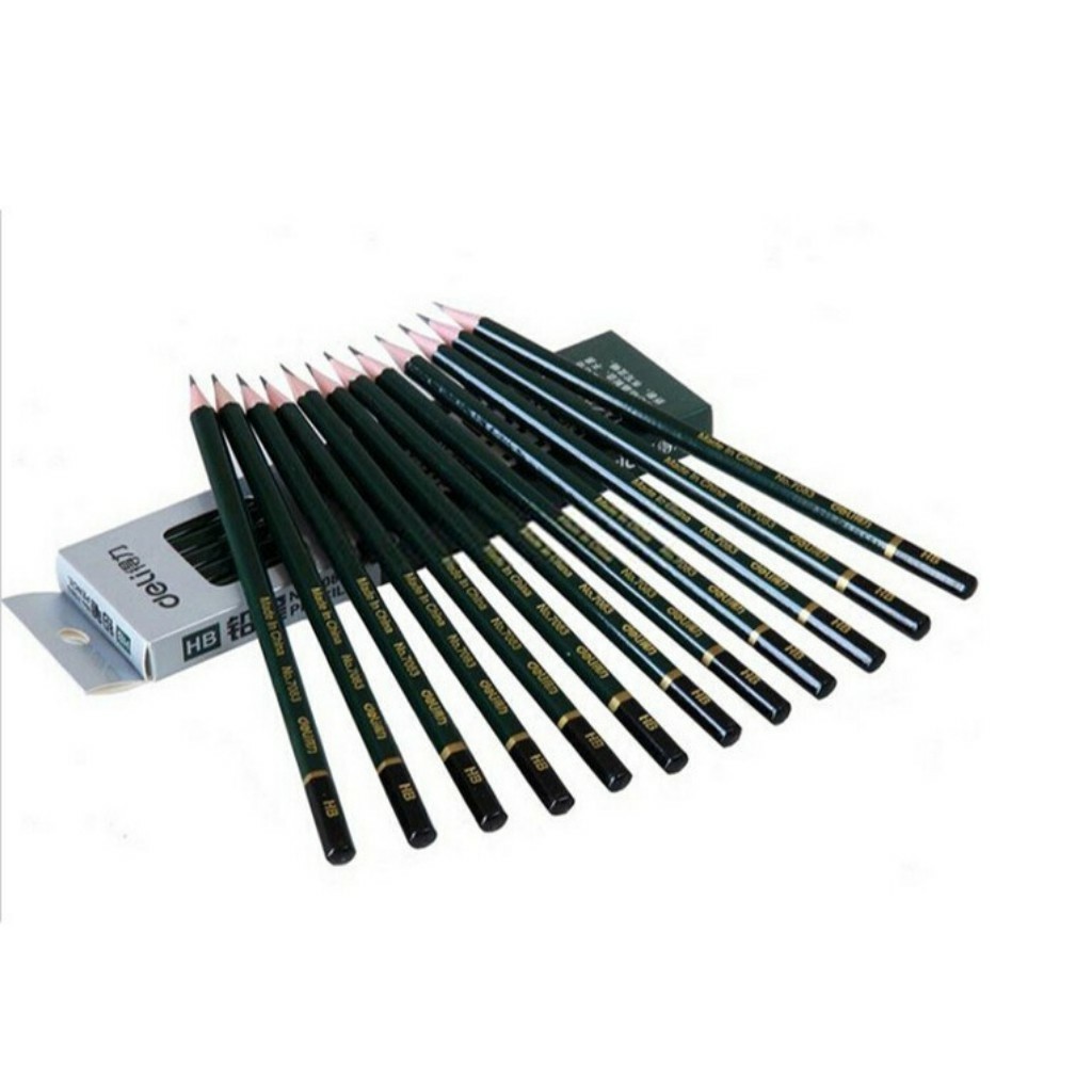 Hộp 10 Bút Chì Deli 2B cao cấp