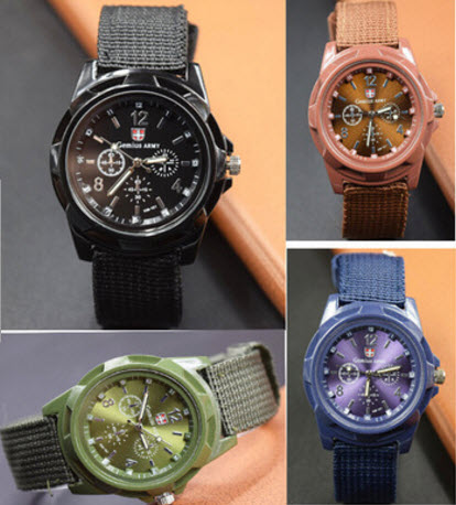 ( Tặng thêm 1 viên pin trị giá 20k ) Đồng hồ unisex mặt cá tính dây dù