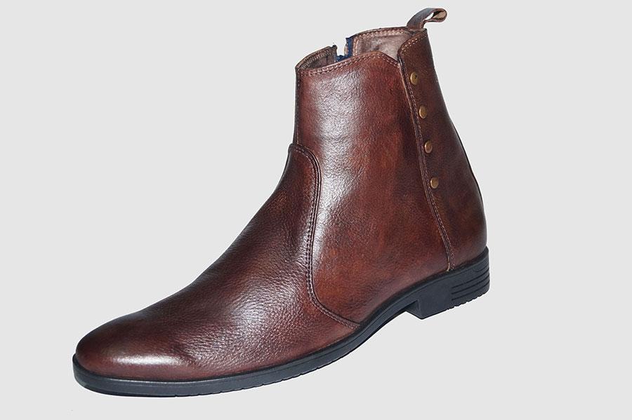 [HCM]Giày boot nam da bò thật. Bảo hành 12 tháng.MS: B142
