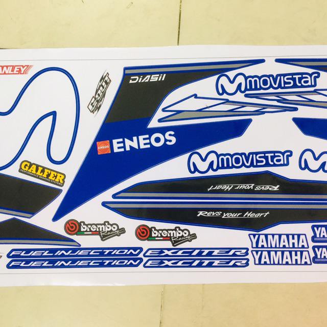 Tem Exciter Movistar Rời Xe Xanh In Cực Nét (Bộ)