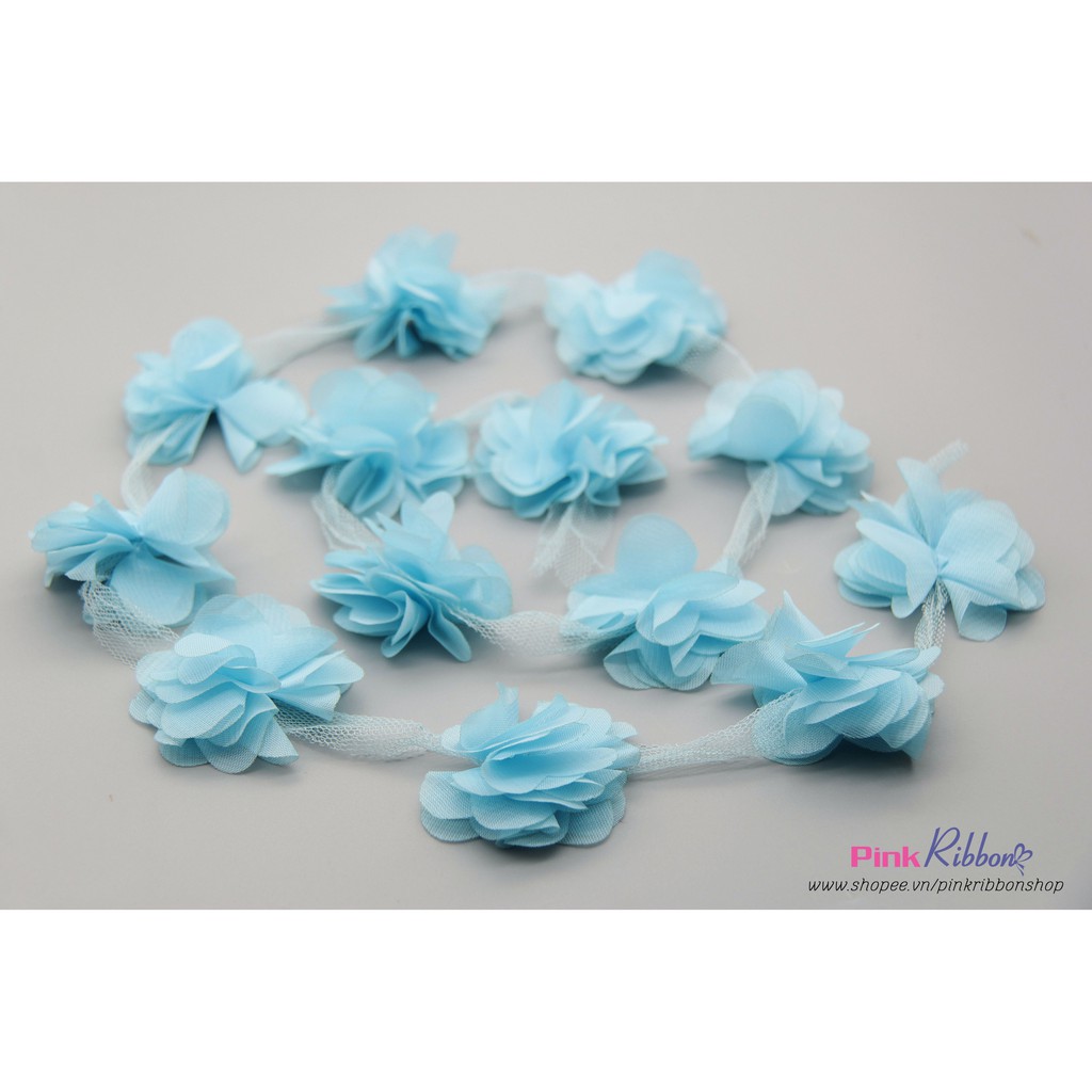 Dây hoa chiffon, hoa 6cm