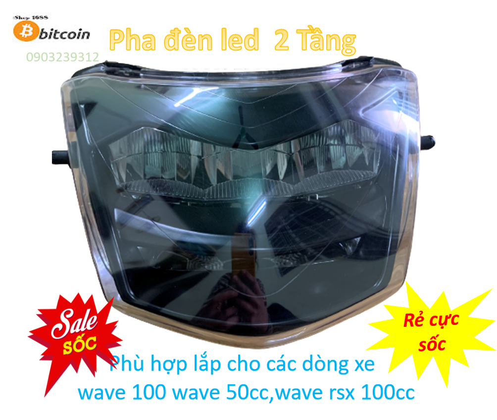 Pha 2 tầng xe Wave RS ,  S100, Wave A 50cc -100cc -110cc và Wave RSX 100 LOẠI 1 hàng cao cấp sịn đẹp siêu sáng đẹp cho dân chơi