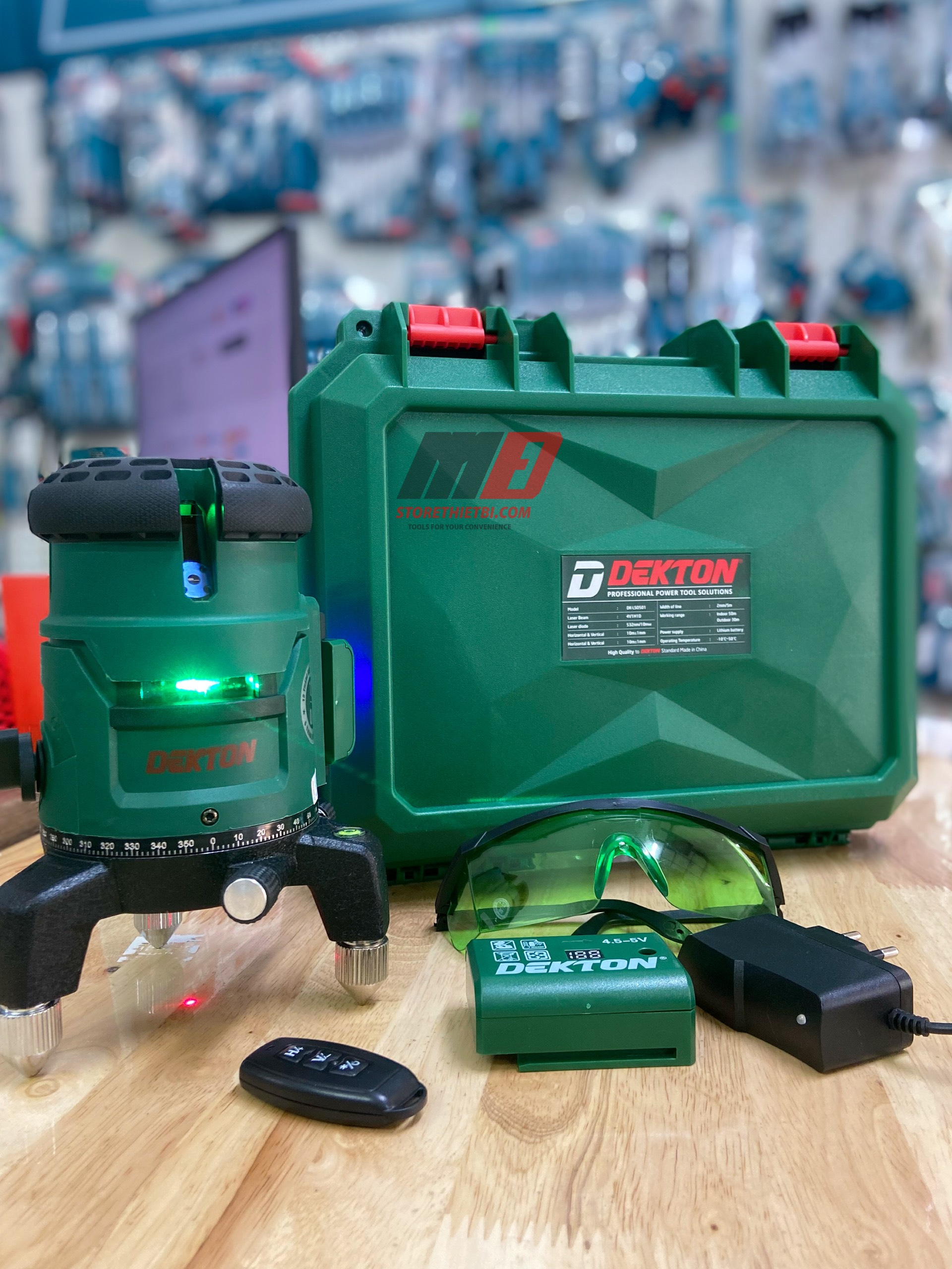 Máy cân mực laser 5 tia xanh Dekton DK-LS0501