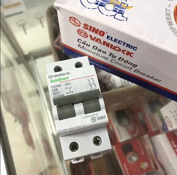 Cầu Dao Tự Động SINO MCB 2P (CB 2 tép) 4.5kA PS45N