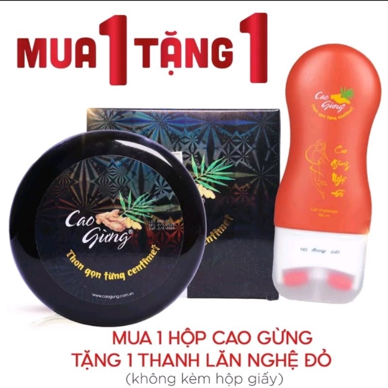 Thanh lăn cao gừng nghệ đỏ tan mỡ thừa - không vỏ hộp