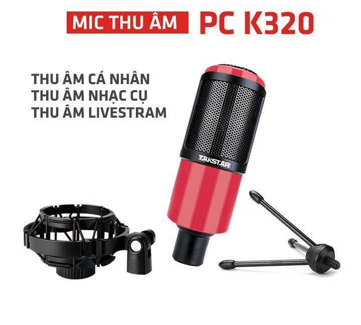 Combo mic thu âm Takstar PC K320 + Soundcard K10 [BH 1 NĂM]