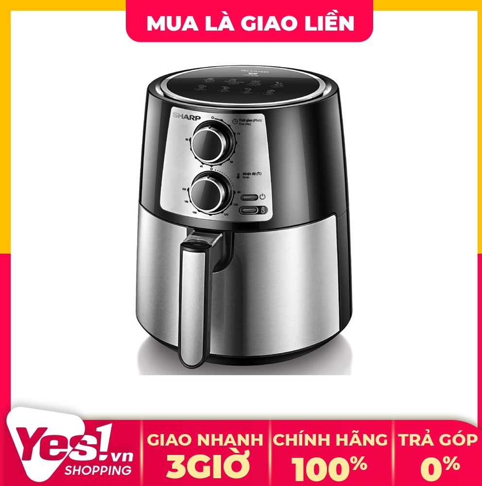 Nồi chiên không dầu sharp kf-af42mv-st 3.5 lít - bảo hành chính hãng - voucher 10% tối đa 400k