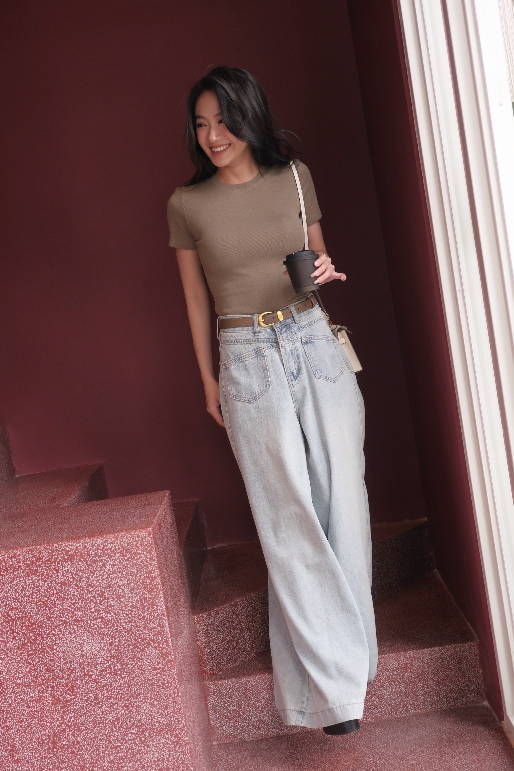 Áo thun tay ngắn trơn BASIC RIBI TOP