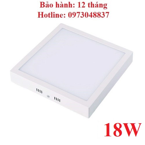 Đèn ốp trần nổi 18w vuông - đèn ốp trần led