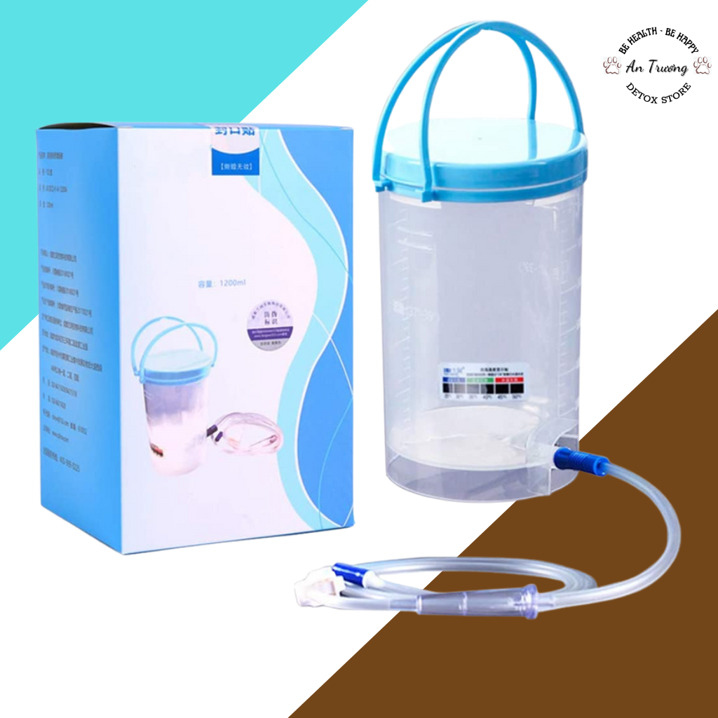 Bình truyền cà phê Enema thải độc đại tràng ( tặng 1 đầu dây truyền mềm mại tiêu chuẩn)