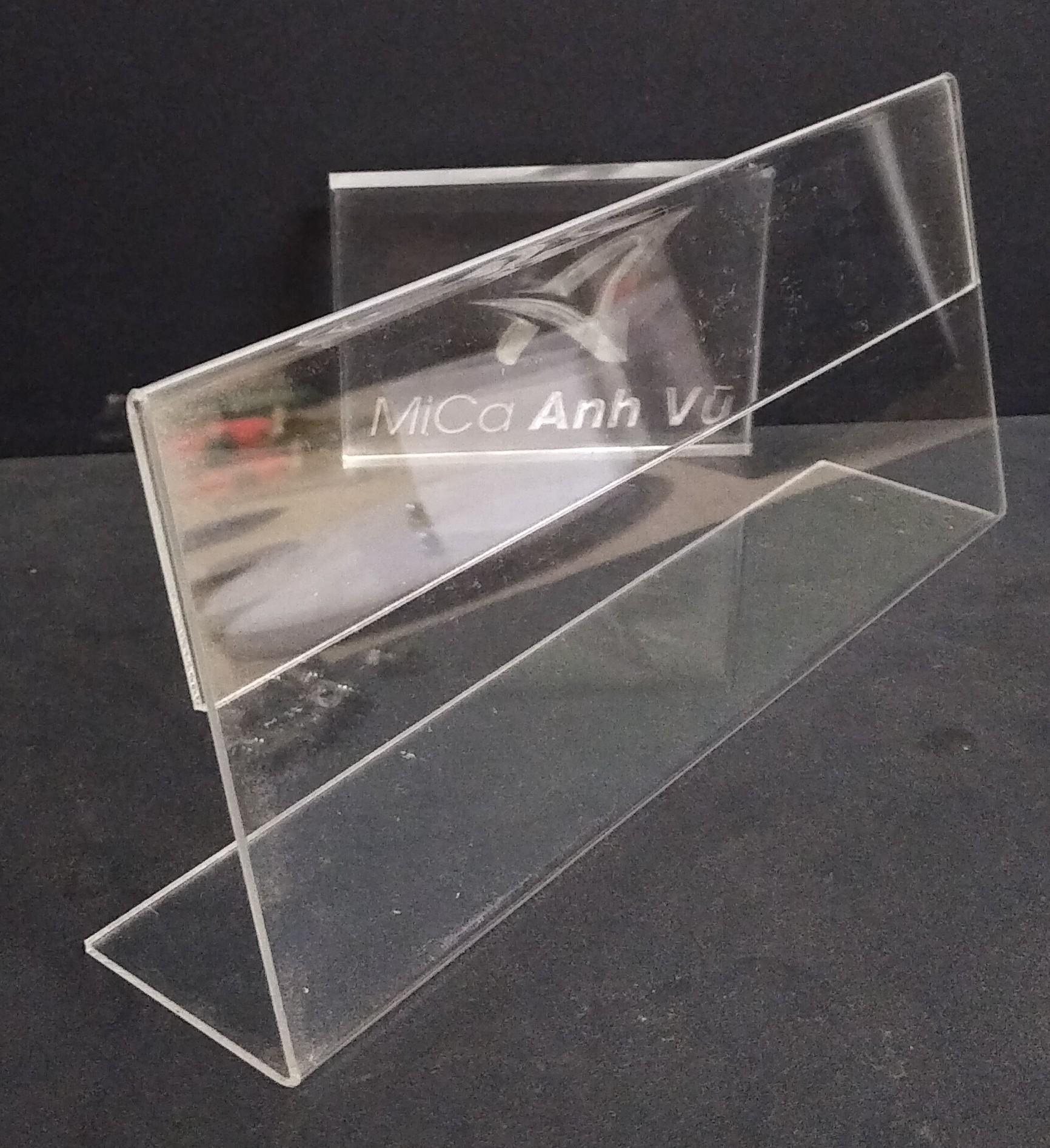 Bộ 5 Kệ mica chữ L cỡ 15x8 cm ( kệ chức danh)