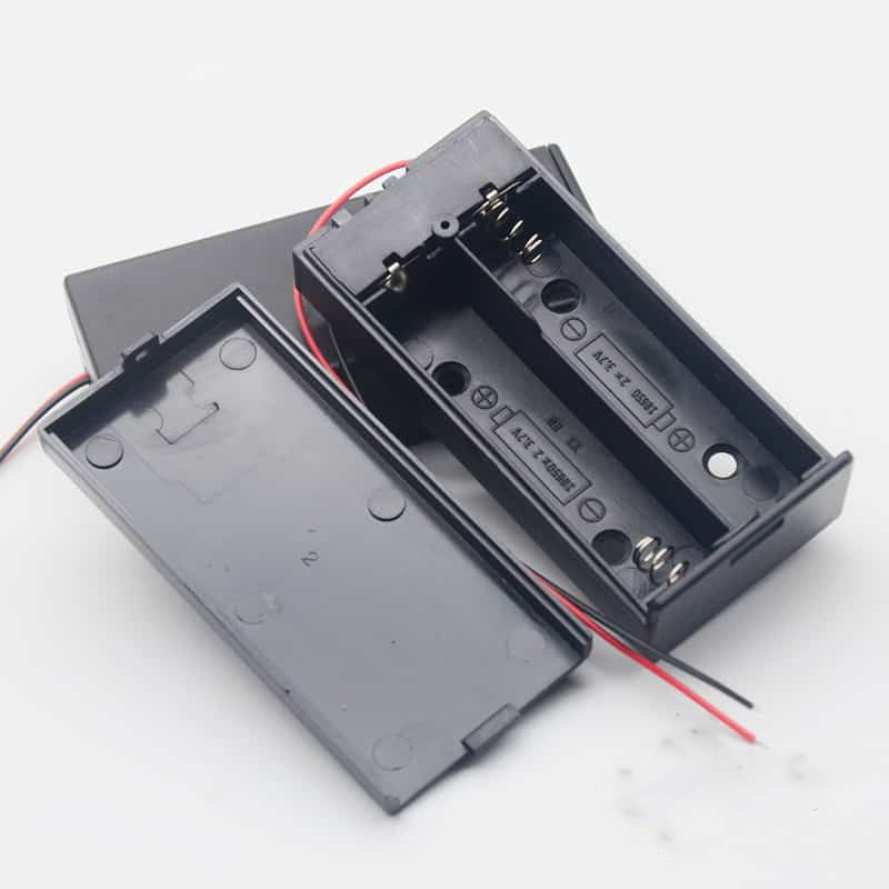 Hộp Pin 18650 2 cell có nắp và công tắc