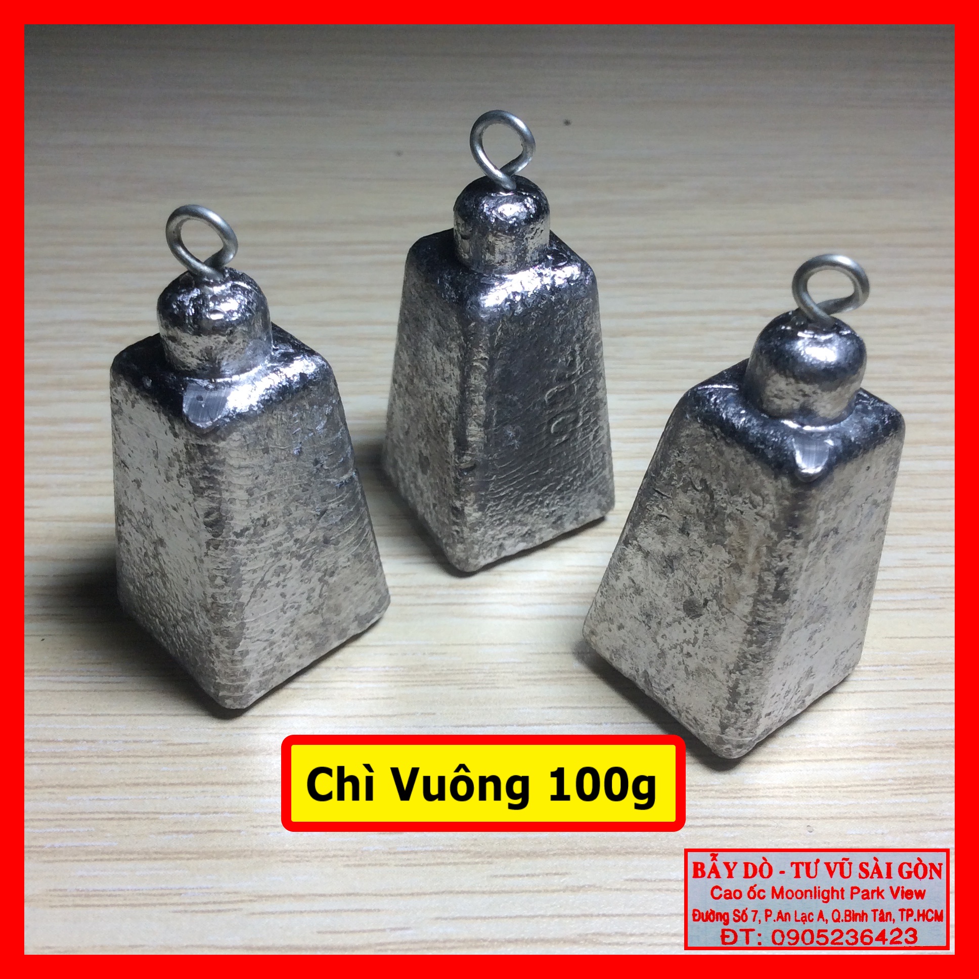 Chì vuông bẫy giò cu gáy 100g