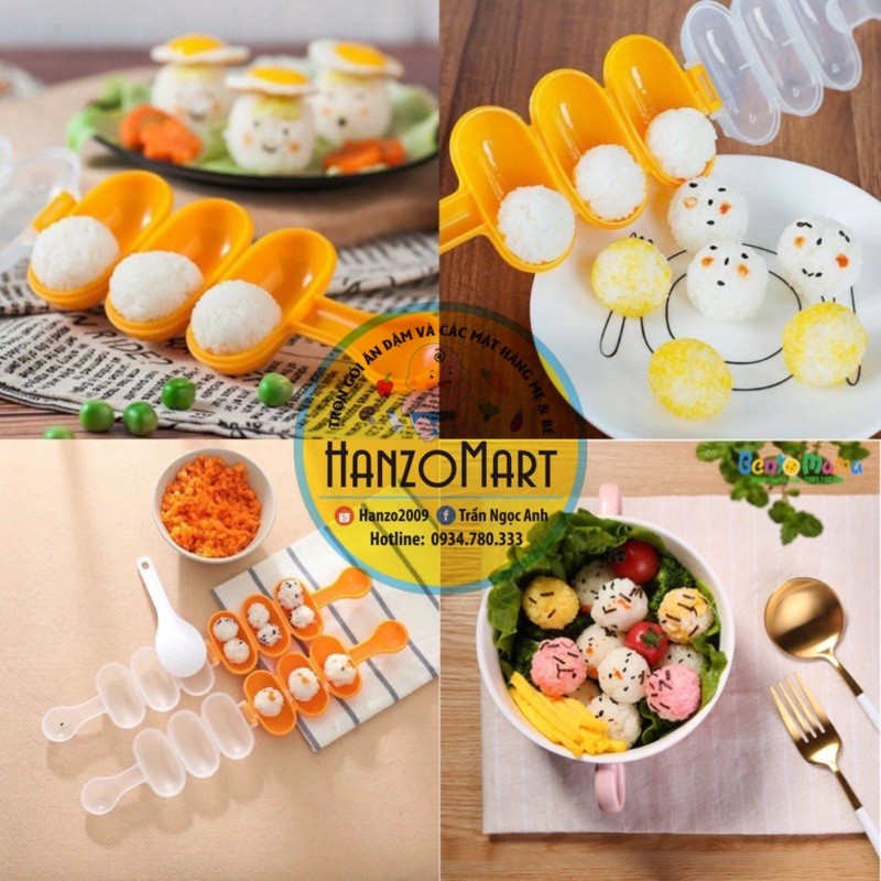 KHUÔN LẮC CƠM CHO BÉ KÈM THÌA