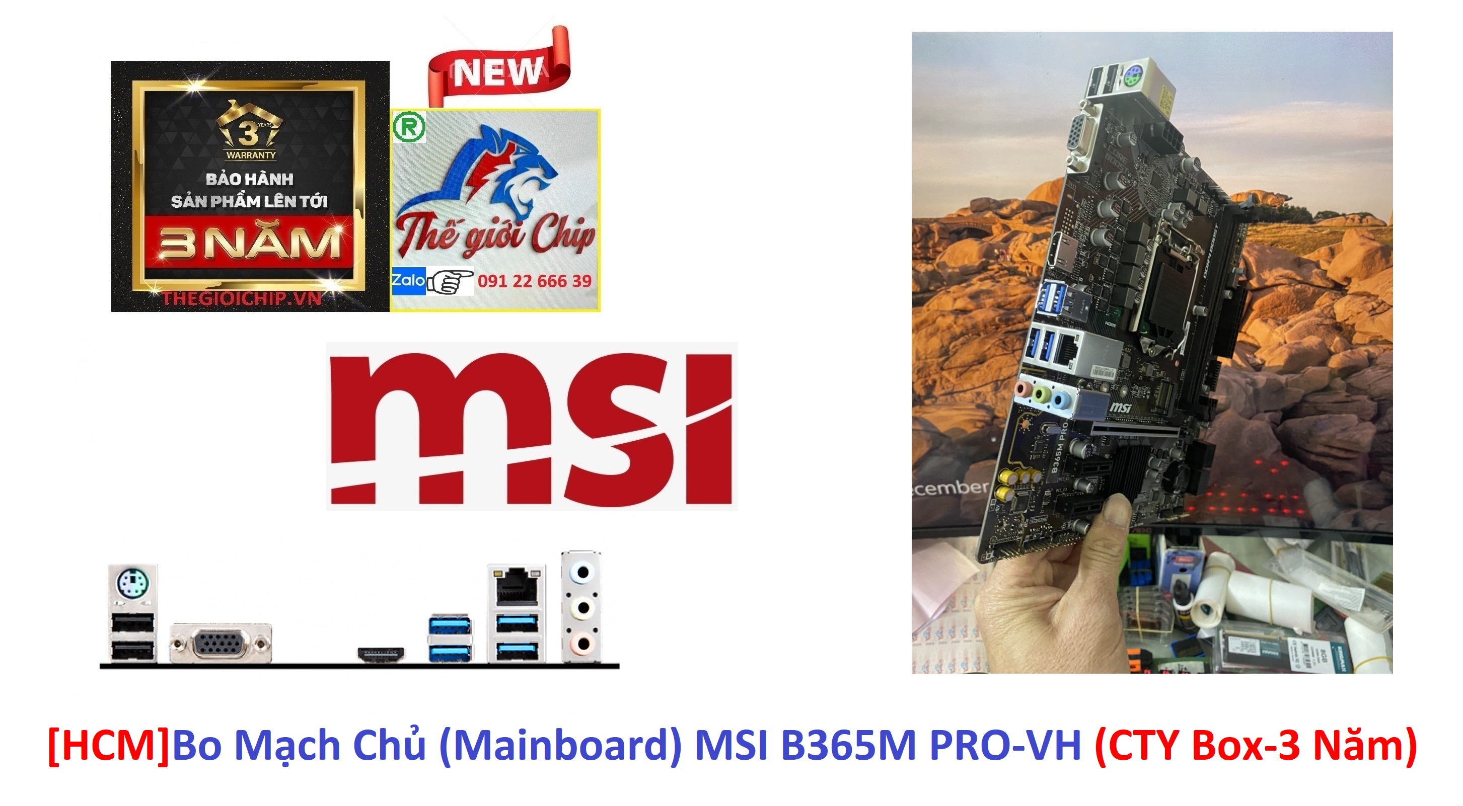 [HCM]Bo Mạch Chủ (Mainboard) MSI B365M PRO-VH (CTY Box-3 Năm)