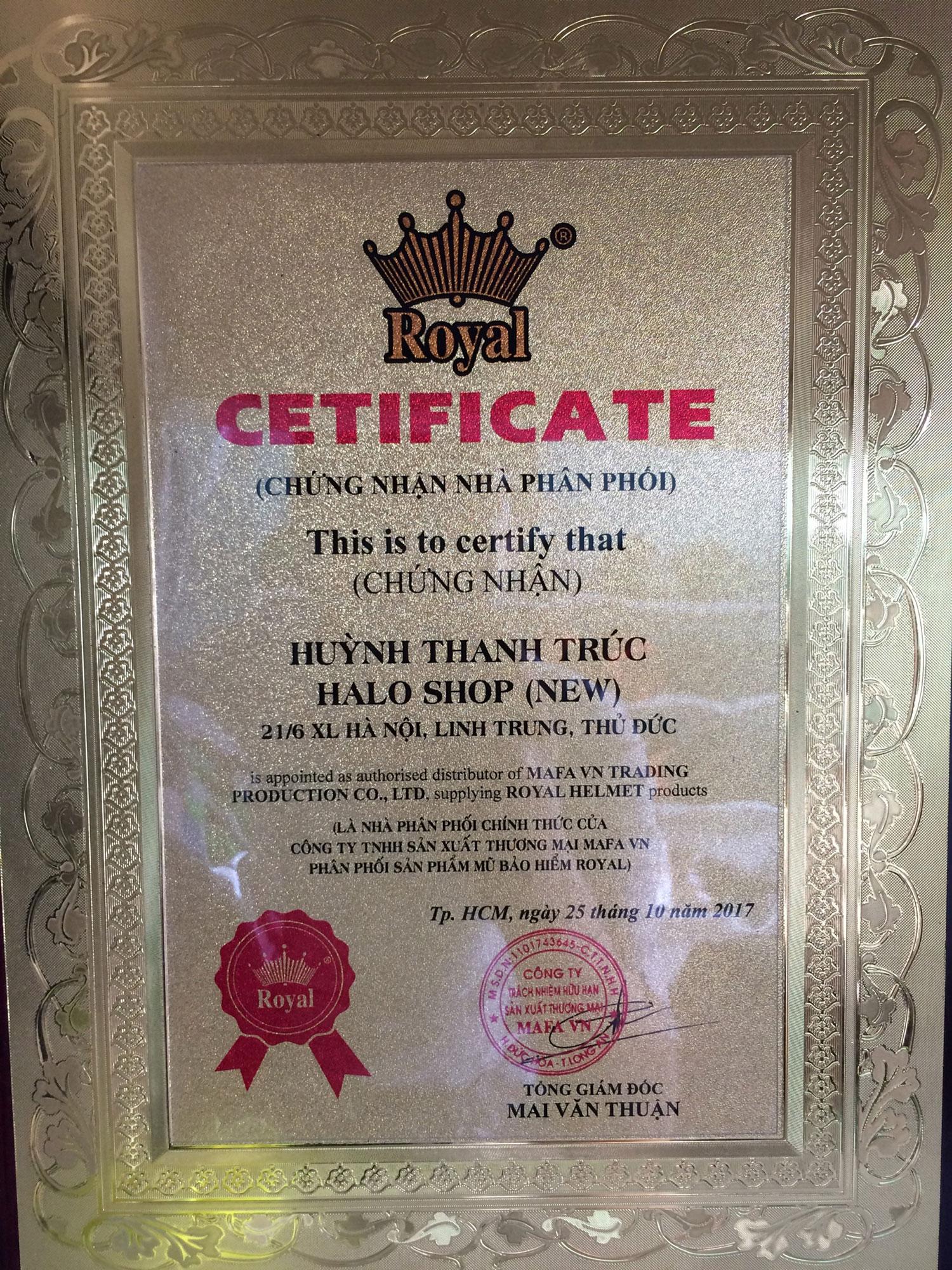 Kính Flat Royal cho nón bảo hiểm 3/4 (Trong Suốt)