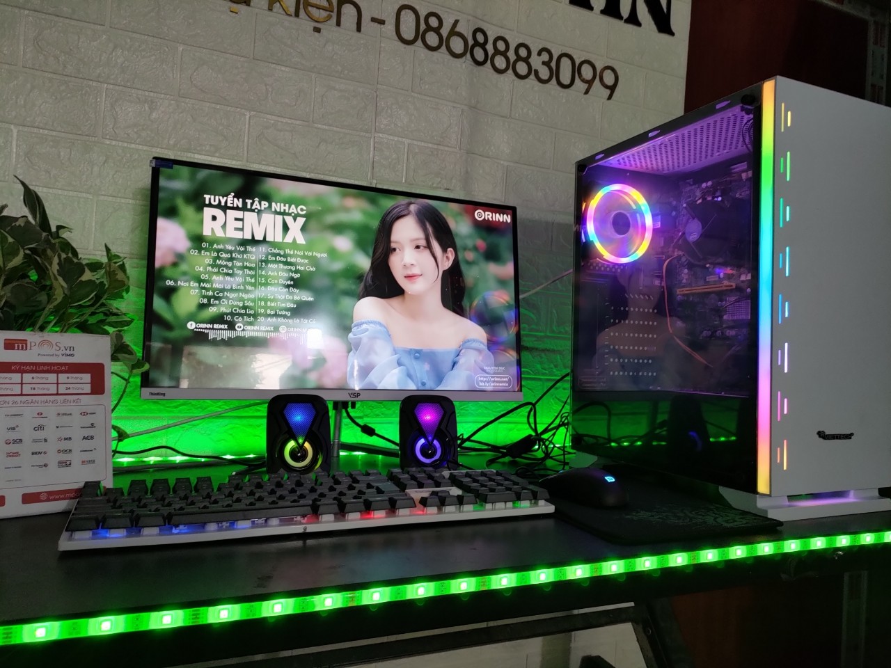 Loa máy tính 2.0 led