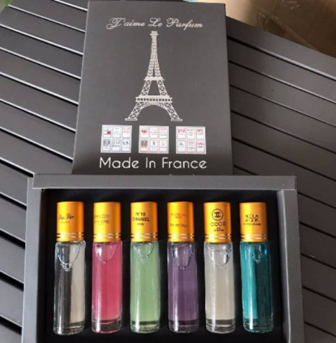 Set 6 chai nước Hoa Pháp mini nam nữ ( Dạng Lăn )