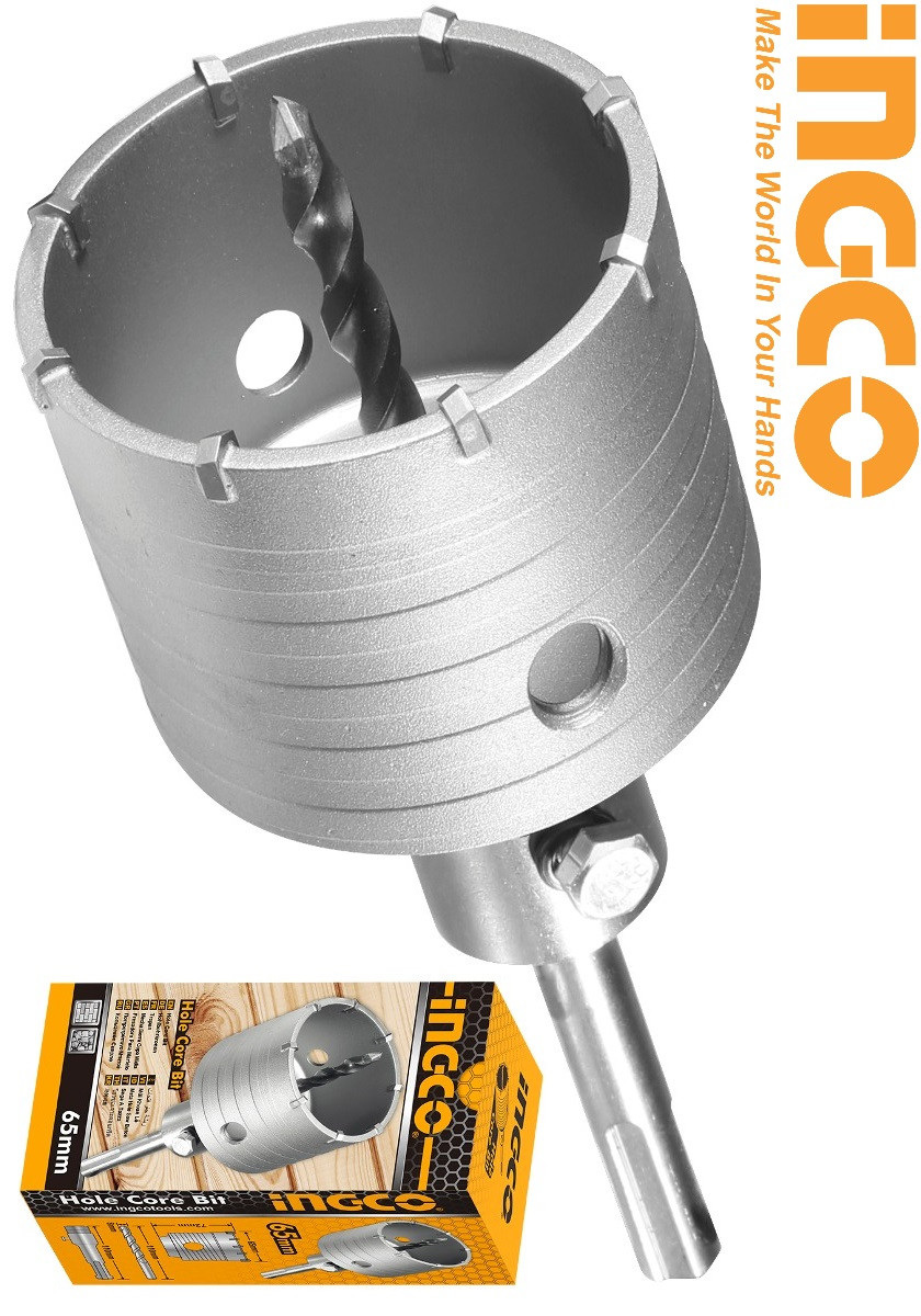 Mũi khoan lỗ khoét lỗ tường bê tông 65mm total chính hãng tac430651 ingco hcb0651