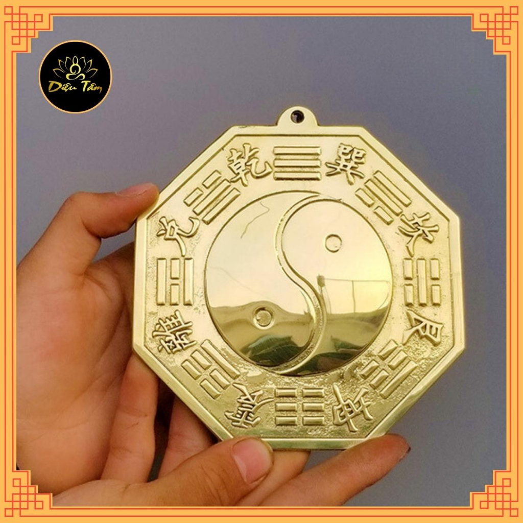 Pure copper feng shui mirror