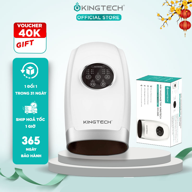 Máy Massage Tay Cao Cấp KINGTECH KH-690, Xoa Bóp Không Dây - Mát Xa Túi Khí Kết Hợp Nhiệt, Hỗ Trợ Giảm Đau Cổ, Ngón, Bàn Tay - Bảo Hành 12 Tháng