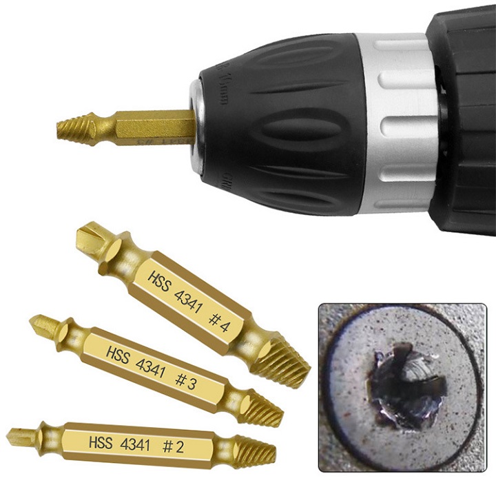 Box of 5 Noses. Drill Bit. Titan Gold Type, Used to Remove Broken Nails, Nails with Heads, Nails with Heads. Th 474