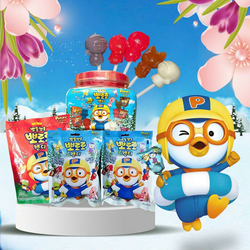 Lẻ 1 chiếc Kẹo mút Pororo Candy Hàn Quốc