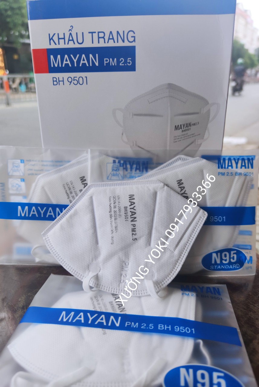 [chuẩn công ty ] Combo 5 gói(10 cái) khẩu trang N95  Mayan