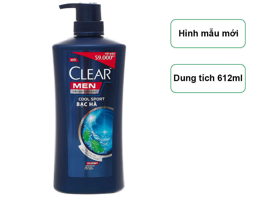 [HCM]Dầu gội Clear Men Bạc Hà mát lạnh