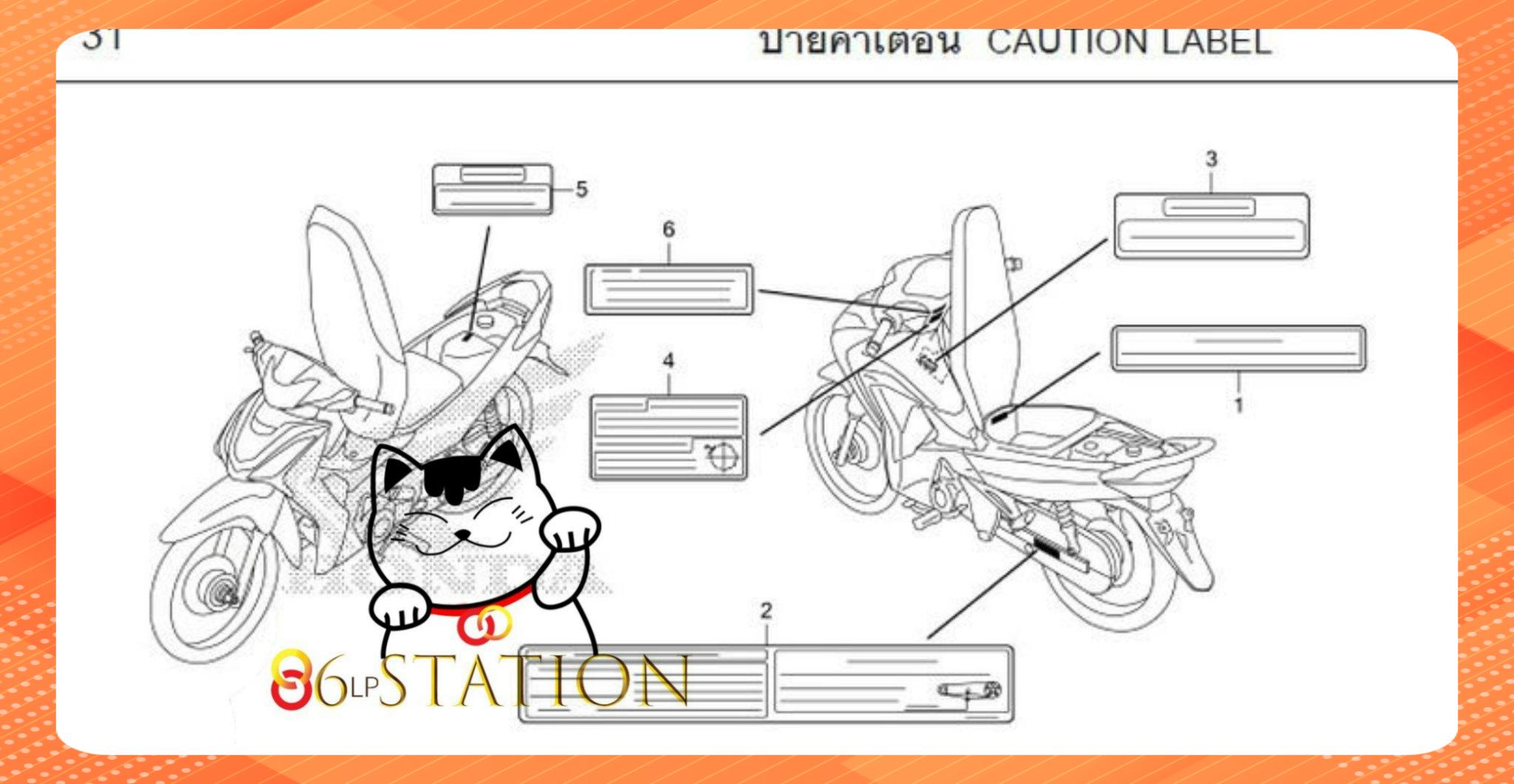 Tem thông số dán bình xăng wave 125i thái lan