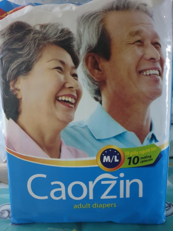 Combo 5 gói x 10 miếng/gói Tã dán CaorZin size M/L dành cho người già, mẹ mới sinh ( 42cm x 45cm x 20cm) cao cấp