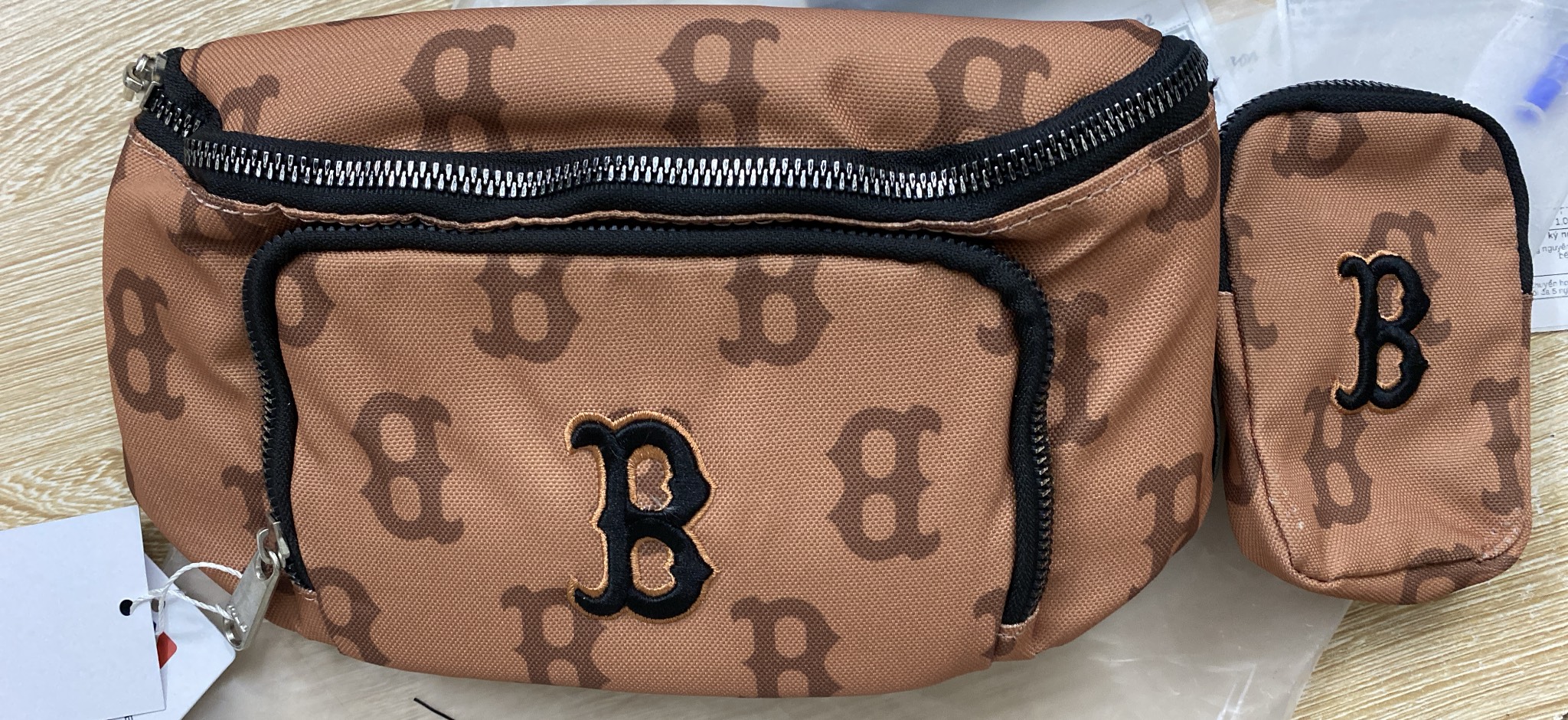 Túi đeo chéo MLB NY monogram Kèm Ví Nhỏ unisex đeo bụng bao tử thiết kế thời trang sang trọng chất vải chống nước