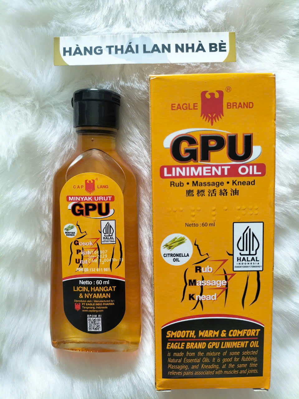 Dầu gừng sả xoa bóp GPU Indonesia 60ml