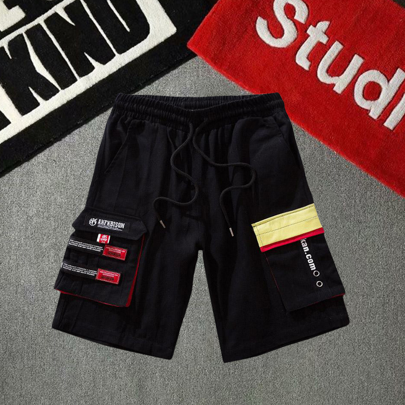 [ Deal Độc Quyền ] Quần Short Đùi Nam Hiphop Túi Hộp Kết Hợp Sọc Chữ AK Phong Cách Sành Điệu Cá Tính Cực Chất NTD SHORTS NAM 039