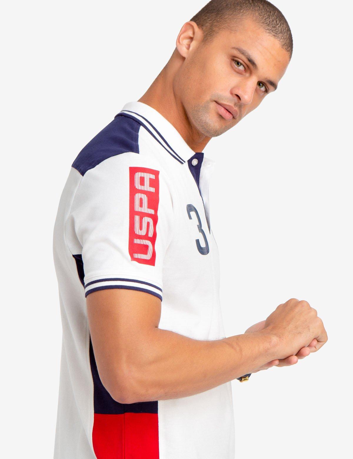 Áo thun US Polo Assn. COLORBLOCK PATCH POLO SHIRT 113576-8800A