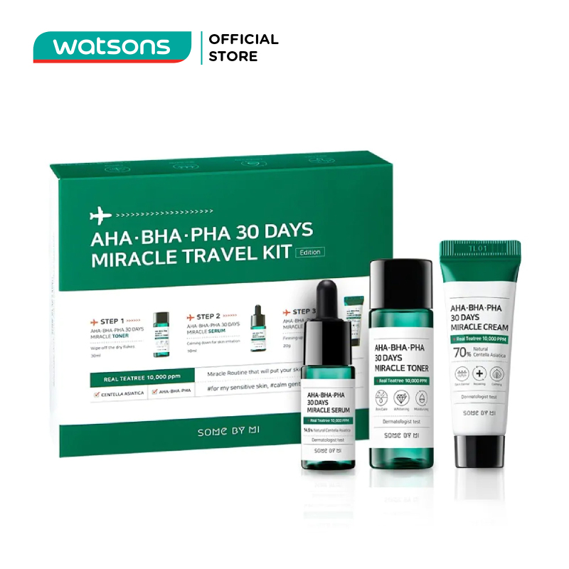 Set 3 Sản Phẩm Some By Mi giảm Mụn Aha-Bha-Pha ( Nước Hoa Hồng 30ml + Kem Dưỡng 20g + Serum 10ml ) giá rẻ