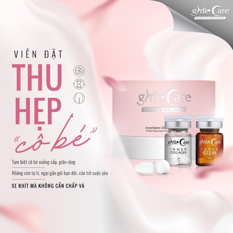 Viên Đặt Tế Bào Gốc Giúp Se Khít Vùng Kín Girlie Care InnerStem VitaC Collagen Hàn Quốc
