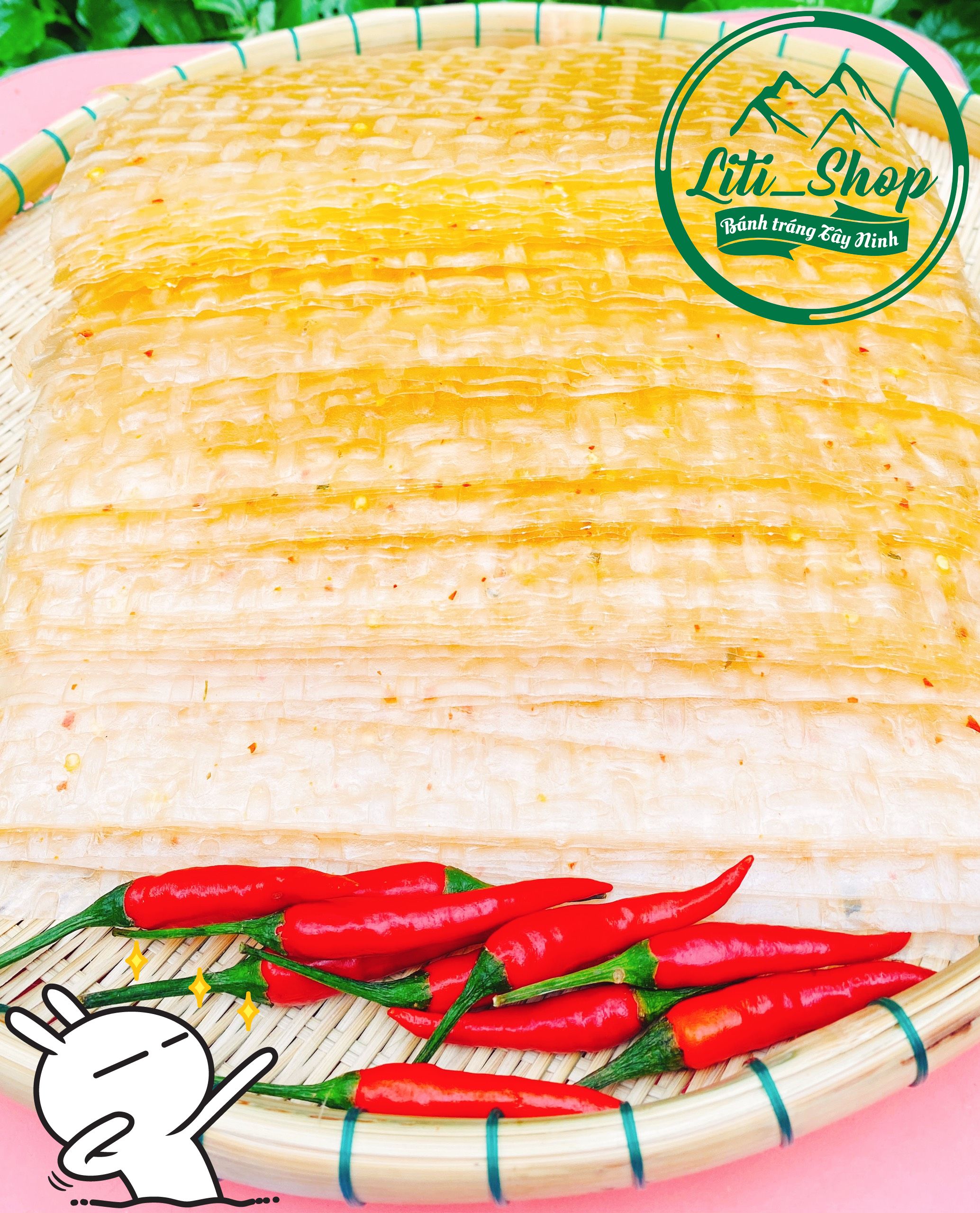 Bánh tráng Muối ớt 500Gr [Loại vuông]