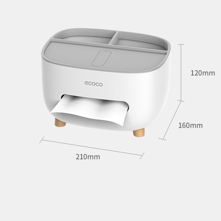 Hộp Đựng Giấy Ăn Ecoco Thiết Kế Khay Để Đồ Tiện Dụng