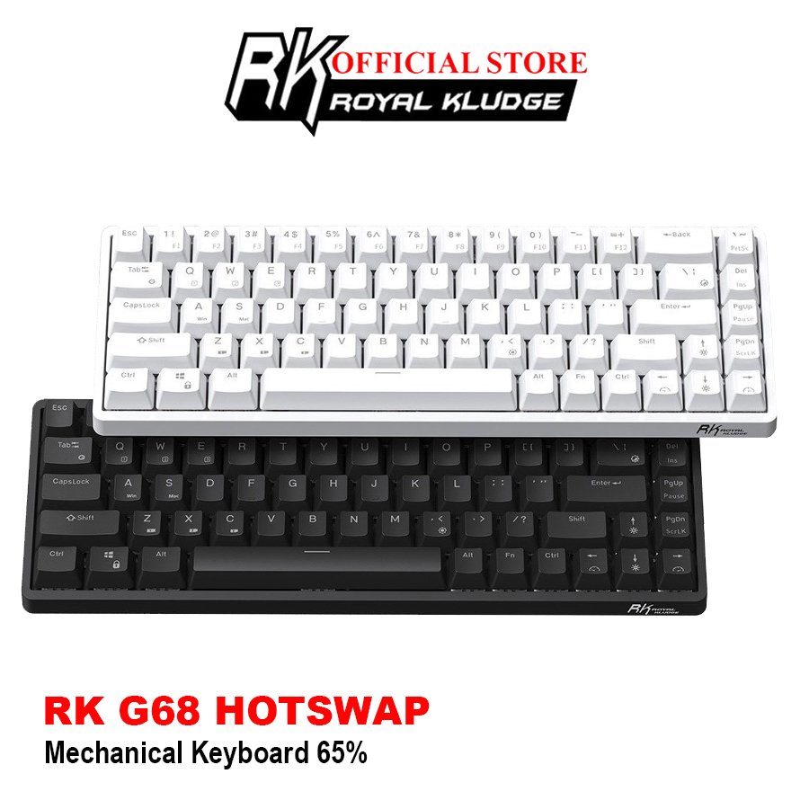 Hotswap RK G68 - Bàn phím cơ không dây Royal Kludge RK G68 Led Đơn 68 phím pin 3150mAh kết...