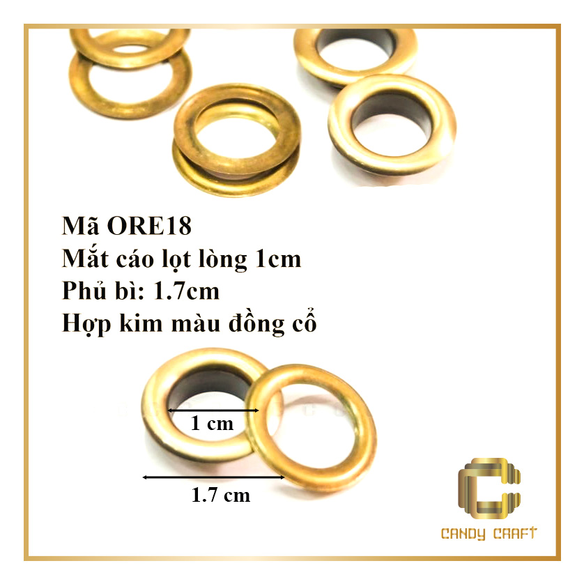 Mắt cáo 1 mặt tán (dùng cối đóng 1 bịch 10 bộ) - phụ kiện làm túi xách